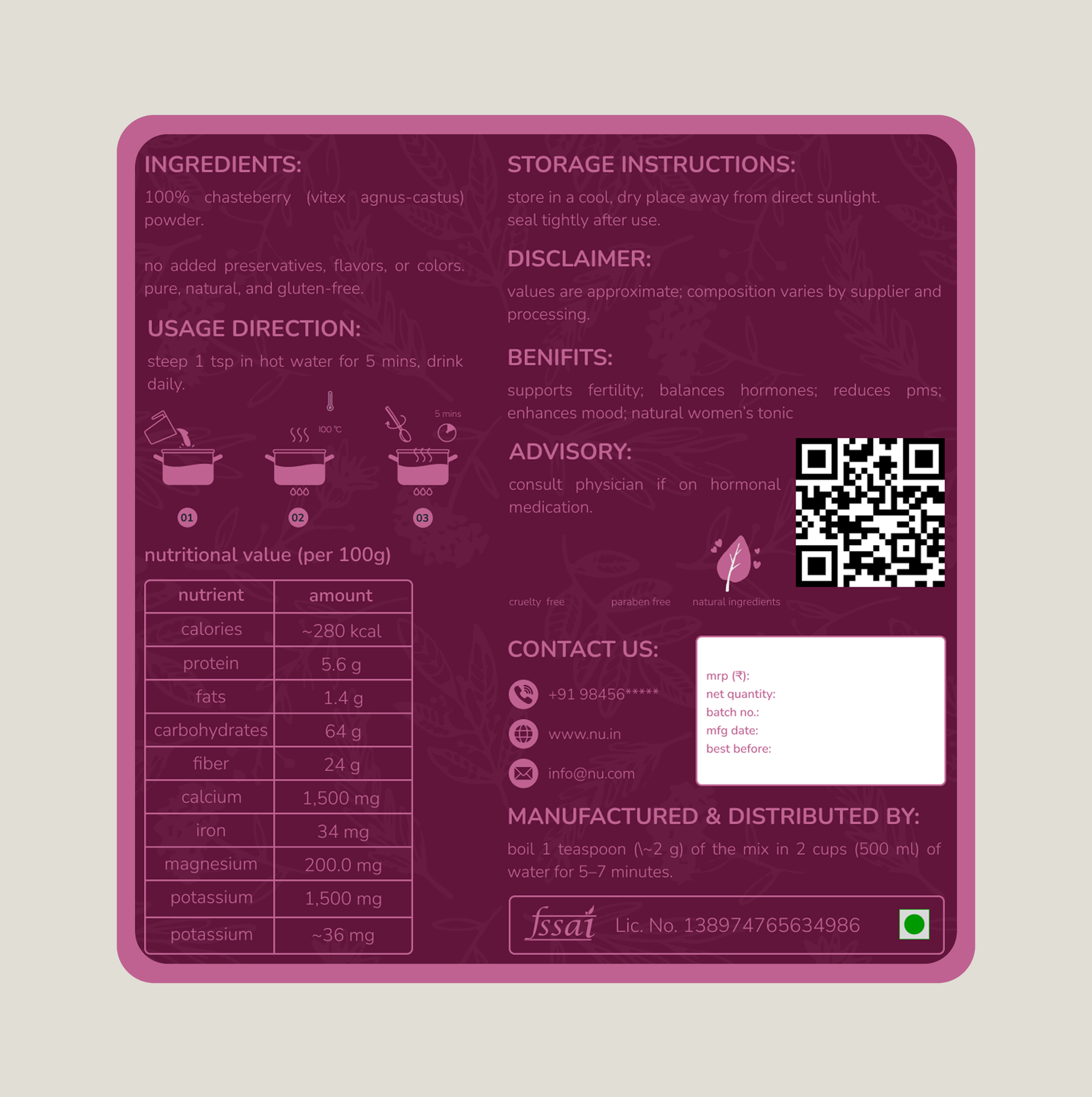 NUwellness Fertility Support Tea - Image 5